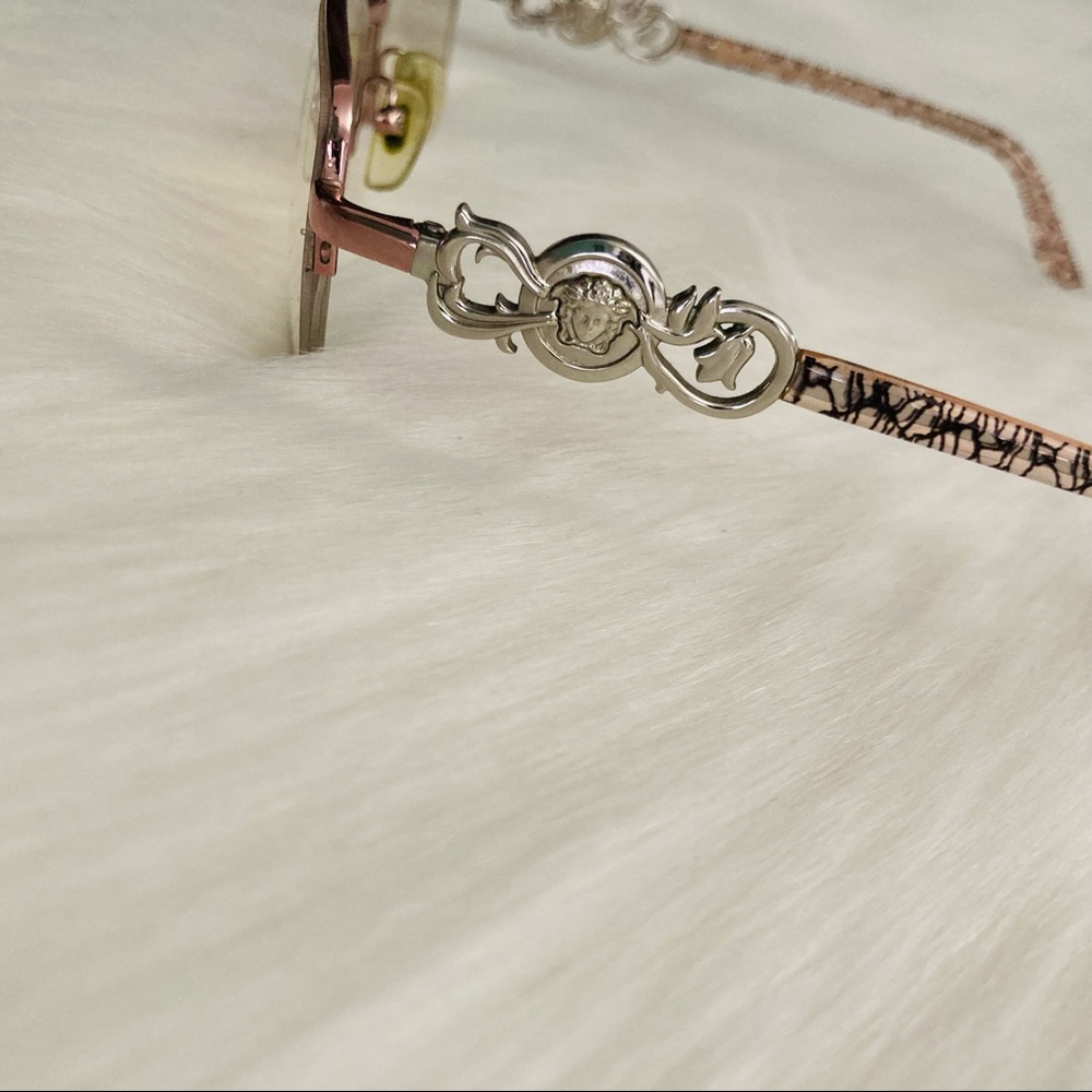🌀Versace VE1199 Metal Frame Rose Gold Eyeglasses - Picture 5 of 11